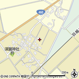 新潟県新発田市竹俣万代261周辺の地図