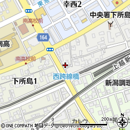 西跨線橋周辺の地図