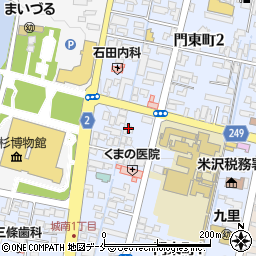 米沢市役所　ガイダンス教室周辺の地図