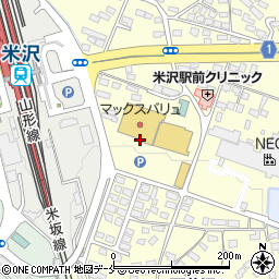 クリーニングＷＡＫＯマックスバリュ　米沢店周辺の地図