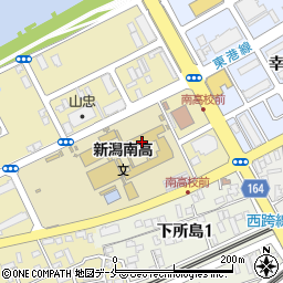 新潟県立新潟南高等学校　図書館事務室周辺の地図