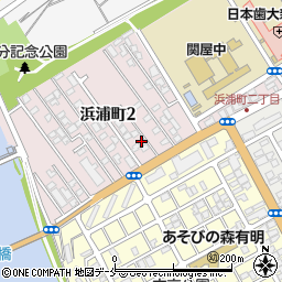 新潟県経済連浜浦独身寮周辺の地図