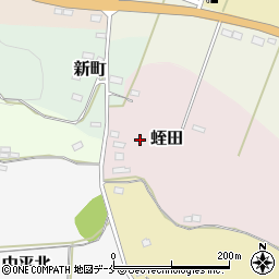 宮城県丸森町（伊具郡）蛭田周辺の地図