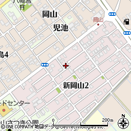 新岡山公園周辺の地図