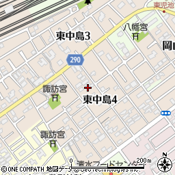 新潟県新潟市東区東中島周辺の地図