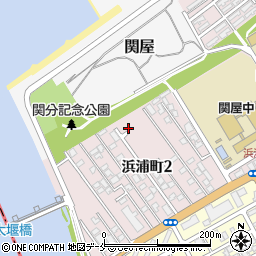 浜浦公園周辺の地図