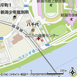 新潟市役所こども未来部　児童相談所周辺の地図