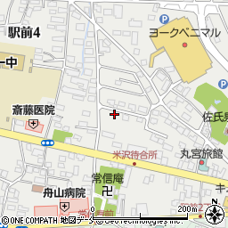 山形県米沢市駅前周辺の地図