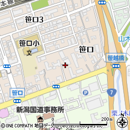 新潟県新潟市中央区笹口周辺の地図