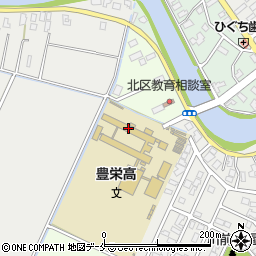 新潟県立豊栄高等学校　教務室周辺の地図