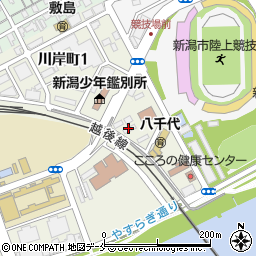 新潟家庭裁判所　会計課周辺の地図