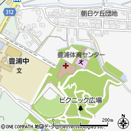 新発田市教育施設豊浦地区公民館周辺の地図