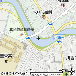 葛塚大橋周辺の地図