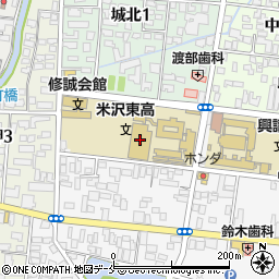 山形県立米沢東高等学校周辺の地図