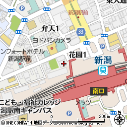 ローソン新潟駅西口店周辺の地図