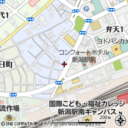 オリックスレンタカー新潟駅前周辺の地図