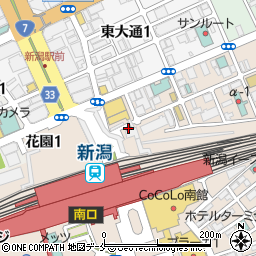 新潟駅前交番周辺の地図