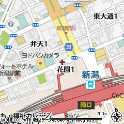 新潟駅前周辺の地図