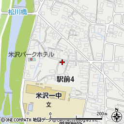 山形県米沢市駅前4丁目3-97周辺の地図