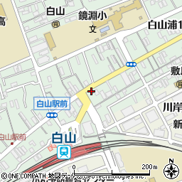 新潟白山浦郵便局周辺の地図