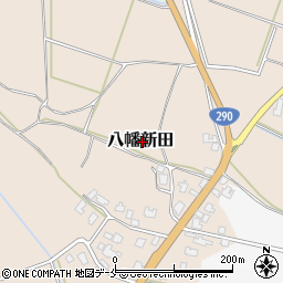 新潟県新発田市八幡新田周辺の地図