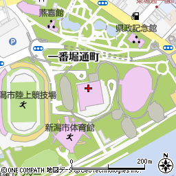 新潟県民会館　大ホール周辺の地図