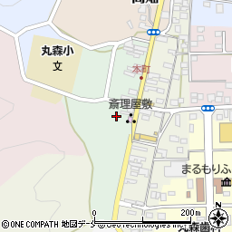 丸森町役場　齋理屋敷周辺の地図