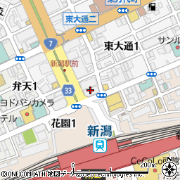 ＴＢＣ新潟駅前店周辺の地図