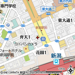 ファミリーマート新潟東大通店周辺の地図
