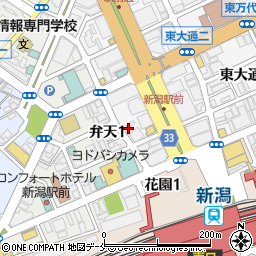 旬魚旬菜 極DINING 若旦那 新潟東大通店周辺の地図