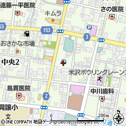 タイムズ米沢エクセルホテル東急駐車場周辺の地図