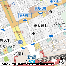 あずまや本舗 新潟駅前店周辺の地図