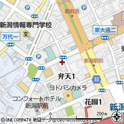 越後屋 はるはる 新潟本店周辺の地図