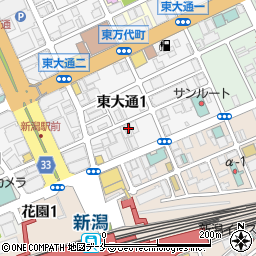 地鶏と鮮魚 焼き鳥職人 龍 新潟本店周辺の地図