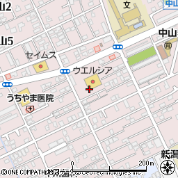 ウエルシア薬局新潟中山店周辺の地図
