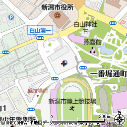 新潟市役所分館駐車場周辺の地図