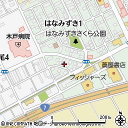 新潟県新潟市東区はなみずき1丁目16周辺の地図