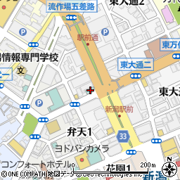 すき家新潟東大通店周辺の地図