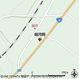 越河郵便局周辺の地図