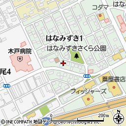 新潟県新潟市東区はなみずき1丁目15周辺の地図