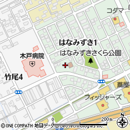 新潟県新潟市東区はなみずき1丁目15-38周辺の地図