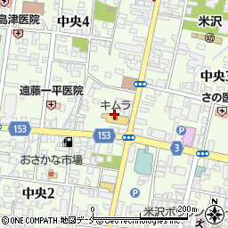 株式会社キムラ　中央店周辺の地図