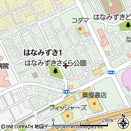 新潟県新潟市東区はなみずき1丁目12周辺の地図