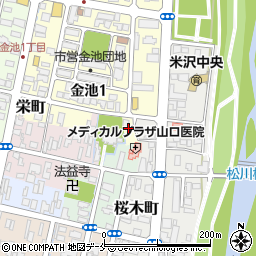 山形県米沢市栄町2周辺の地図