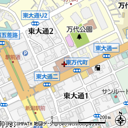 新潟中央郵便局周辺の地図