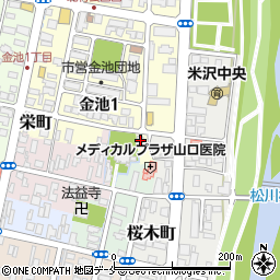 山形県米沢市栄町2-3周辺の地図