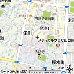 山形県米沢市栄町周辺の地図