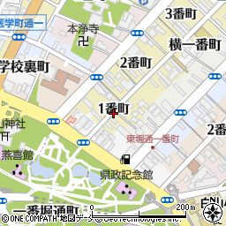新潟県新潟市中央区古町通（１番町）周辺の地図