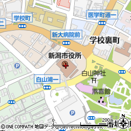 新潟市役所財務部　契約課物品契約係周辺の地図