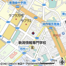 松屋新潟万代シテイ店周辺の地図